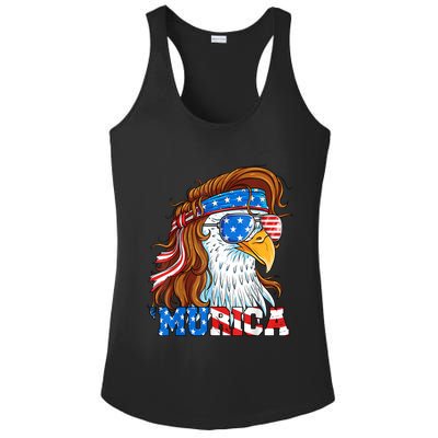 4th Of July Bald Eagle Mullet Murica Usa Usa Merica Ladies PosiCharge Competitor Racerback Tank