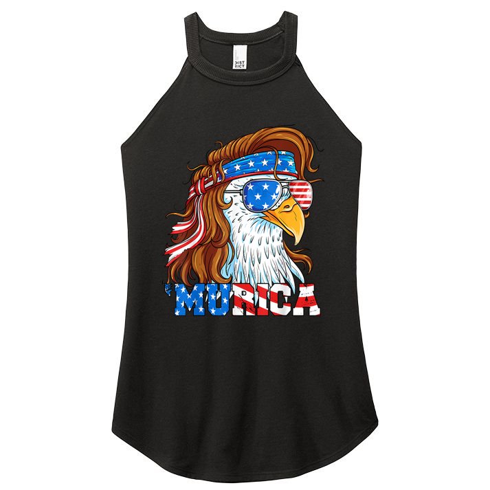 4th Of July Bald Eagle Mullet Murica Usa Usa Merica Women's Perfect Tri Rocker Tank