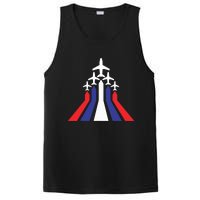 4th Of July Airplane Jet American Flag Red White Blue In Sky PosiCharge Competitor Tank