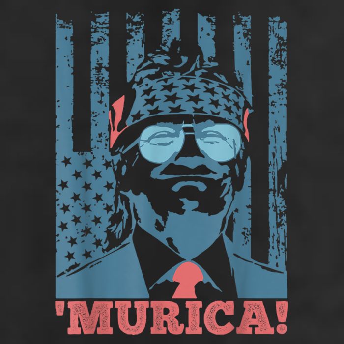 4th Of July Bald Eagle Mullet Murica Usa Usa Merica 7 Panel Mesh Trucker Snapback Hat