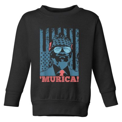 4th Of July Bald Eagle Mullet Murica Usa Usa Merica Toddler Sweatshirt
