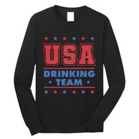 4th of July Beer Alcohol Drinker USA Drinking Team Long Sleeve Shirt