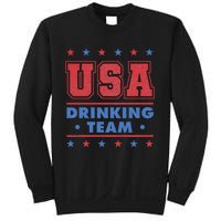 4th of July Beer Alcohol Drinker USA Drinking Team Sweatshirt