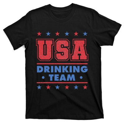 4th of July Beer Alcohol Drinker USA Drinking Team T-Shirt