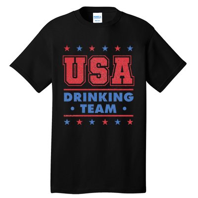 4th of July Beer Alcohol Drinker USA Drinking Team Tall T-Shirt