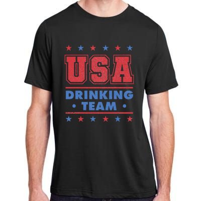 4th of July Beer Alcohol Drinker USA Drinking Team Adult ChromaSoft Performance T-Shirt