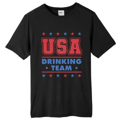 4th of July Beer Alcohol Drinker USA Drinking Team Tall Fusion ChromaSoft Performance T-Shirt