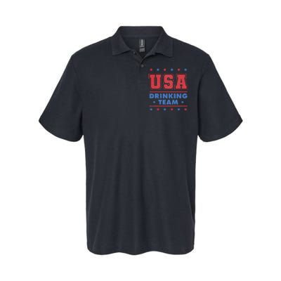 4th of July Beer Alcohol Drinker USA Drinking Team Softstyle Adult Sport Polo