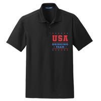 4th of July Beer Alcohol Drinker USA Drinking Team Dry Zone Grid Polo