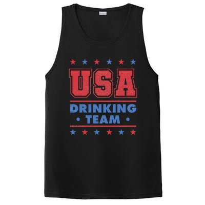 4th of July Beer Alcohol Drinker USA Drinking Team PosiCharge Competitor Tank