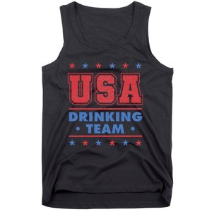 4th of July Beer Alcohol Drinker USA Drinking Team Tank Top