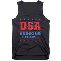 4th of July Beer Alcohol Drinker USA Drinking Team Tank Top