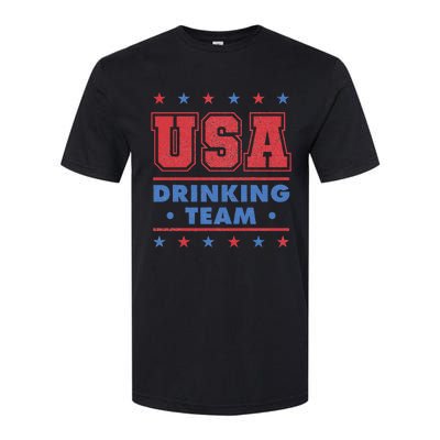 4th of July Beer Alcohol Drinker USA Drinking Team Softstyle CVC T-Shirt