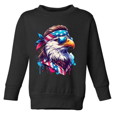 4th Of July Bald Eagle Mullet Murica Usa Usa Merica Toddler Sweatshirt
