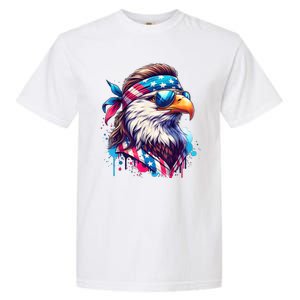 4th Of July Bald Eagle Mullet Murica Usa Usa Merica Garment-Dyed Heavyweight T-Shirt