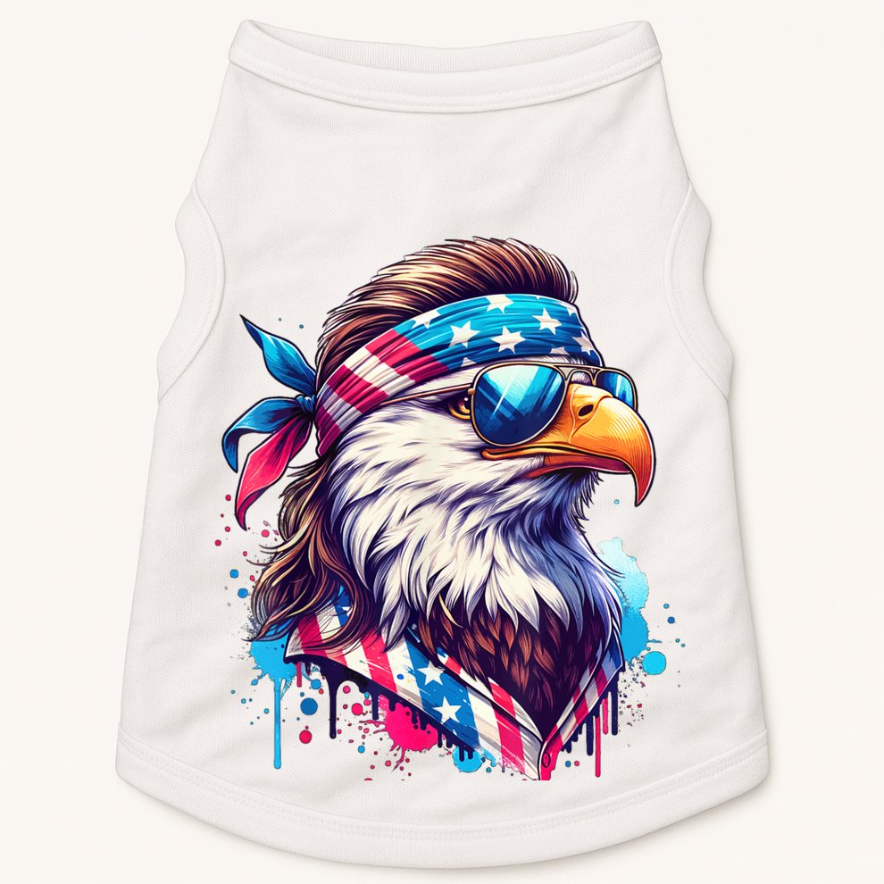 4th Of July Bald Eagle Mullet Murica Usa Usa Merica Doggie Tank