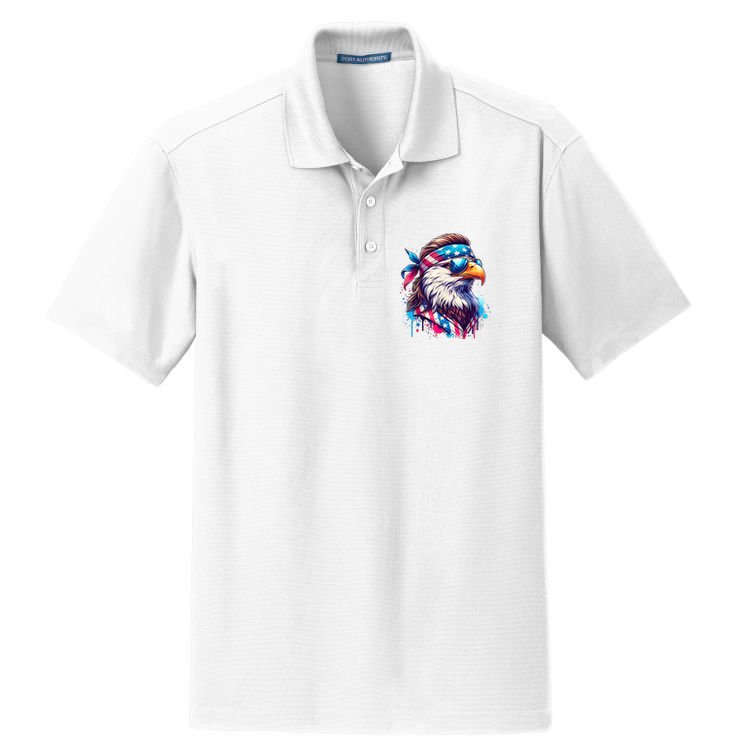 4th Of July Bald Eagle Mullet Murica Usa Usa Merica Dry Zone Grid Polo