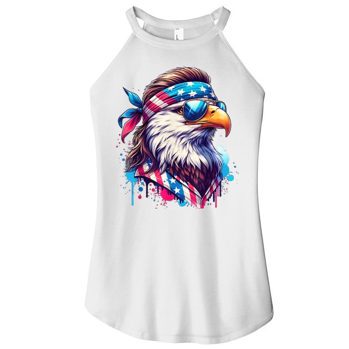 4th Of July Bald Eagle Mullet Murica Usa Usa Merica Women's Perfect Tri Rocker Tank