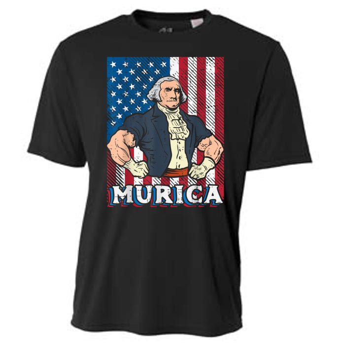 4th Of July Bald Eagle Mullet Murica Usa Usa Merica Cooling Performance Crew T-Shirt