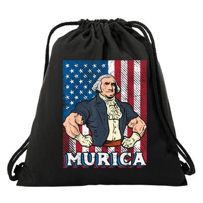 4th Of July Bald Eagle Mullet Murica Usa Usa Merica Drawstring Bag