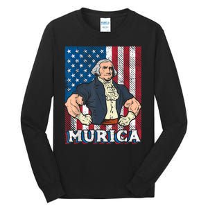 4th Of July Bald Eagle Mullet Murica Usa Usa Merica Tall Long Sleeve T-Shirt