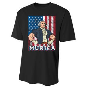 4th Of July Bald Eagle Mullet Murica Usa Usa Merica Performance Sprint T-Shirt