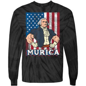 4th Of July Bald Eagle Mullet Murica Usa Usa Merica Tie-Dye Long Sleeve Shirt