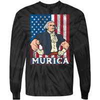 4th Of July Bald Eagle Mullet Murica Usa Usa Merica Tie-Dye Long Sleeve Shirt