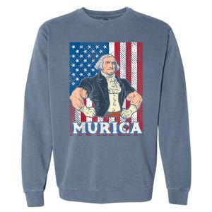 4th Of July Bald Eagle Mullet Murica Usa Usa Merica Garment-Dyed Sweatshirt