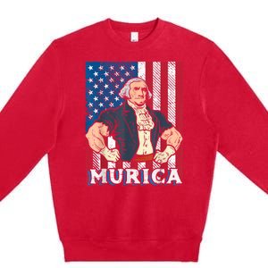 4th Of July Bald Eagle Mullet Murica Usa Usa Merica Premium Crewneck Sweatshirt