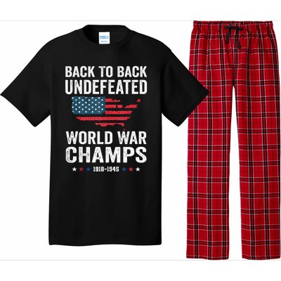 4th Of July Back To Back Undefeated World War Champs Pajama Set