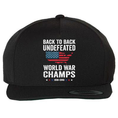 4th Of July Back To Back Undefeated World War Champs Wool Snapback Cap
