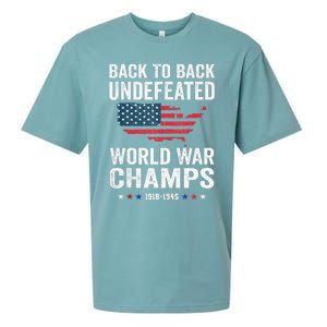 4th Of July Back To Back Undefeated World War Champs Sueded Cloud Jersey T-Shirt