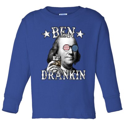 4th Of July Ben Drankin Benjamin Franklin Gift Toddler Long Sleeve Shirt