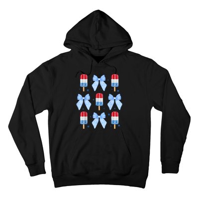 4th Of July Cute Popsicle Bows Patriotic Hoodie