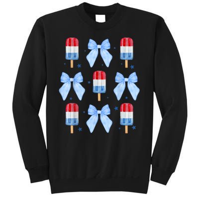 4th Of July Cute Popsicle Bows Patriotic Sweatshirt