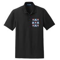 4th Of July Cute Popsicle Bows Patriotic Dry Zone Grid Polo