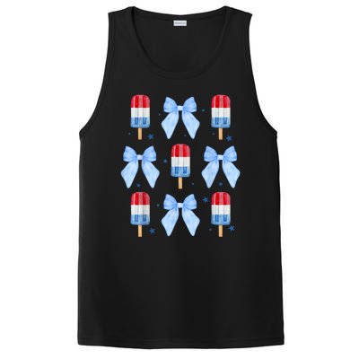 4th Of July Cute Popsicle Bows Patriotic PosiCharge Competitor Tank