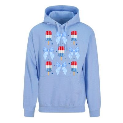 4th Of July Cute Popsicle Bows Patriotic Unisex Surf Hoodie