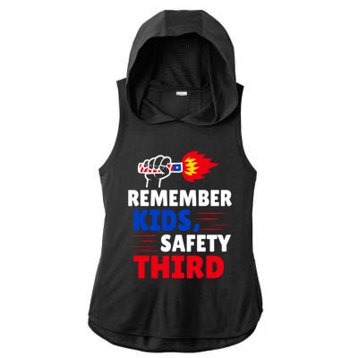 4th Of July Firecrackers Patriotic Fireworks Safety Third Gift Ladies PosiCharge Tri-Blend Wicking Draft Hoodie Tank