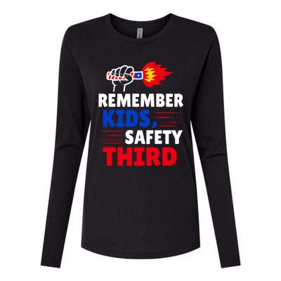 4th Of July Firecrackers Patriotic Fireworks Safety Third Gift Womens Cotton Relaxed Long Sleeve T-Shirt