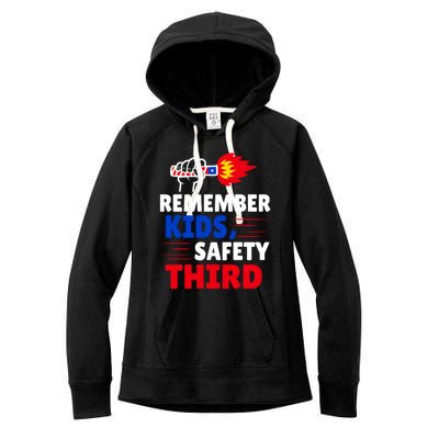 4th Of July Firecrackers Patriotic Fireworks Safety Third Gift Women's Fleece Hoodie