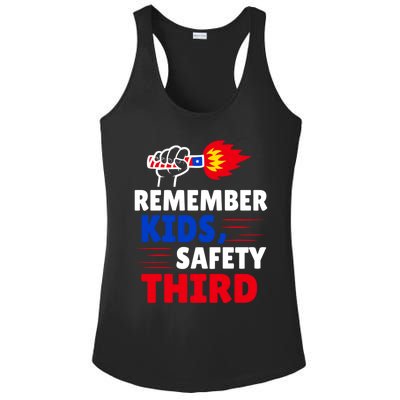 4th Of July Firecrackers Patriotic Fireworks Safety Third Gift Ladies PosiCharge Competitor Racerback Tank