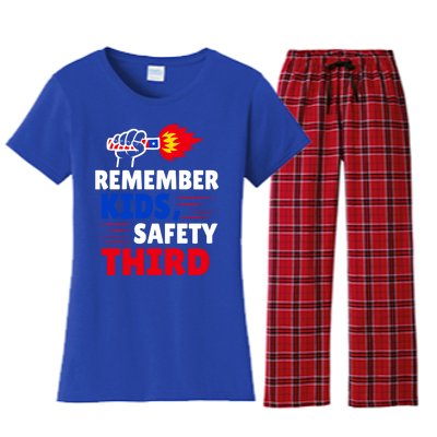 4th Of July Firecrackers Patriotic Fireworks Safety Third Gift Women's Flannel Pajama Set