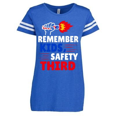 4th Of July Firecrackers Patriotic Fireworks Safety Third Gift Enza Ladies Jersey Football T-Shirt