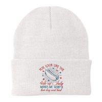 4th Of July You Look Like The 4th Of July Makes Me Want A Hot Dog Real Bad Knit Cap Winter Beanie