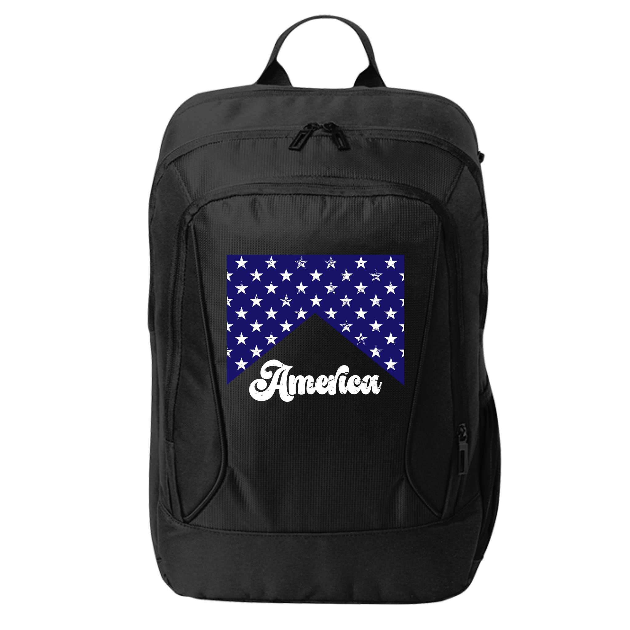 4th Of July Independence Day America Retro Pattern City Backpack
