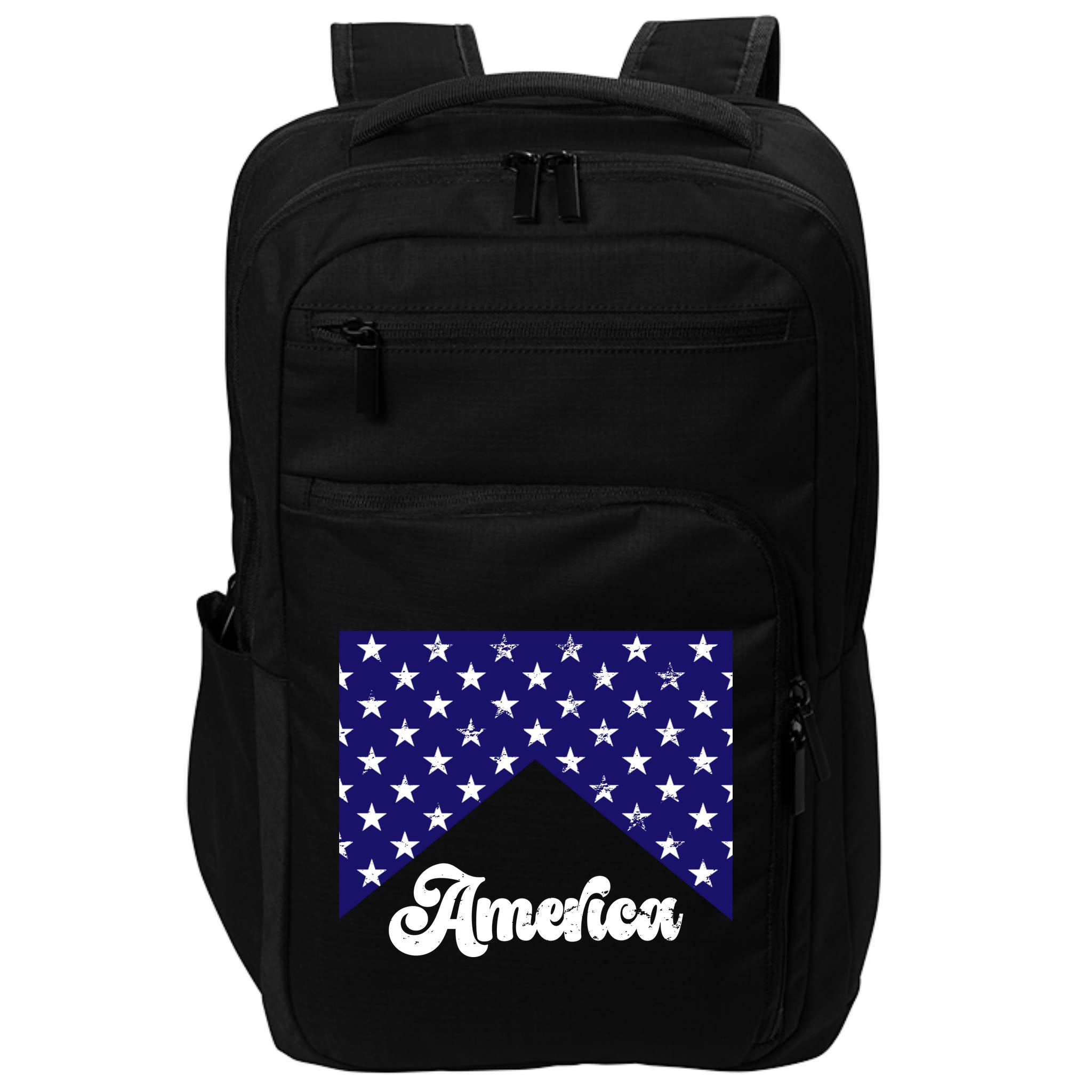 4th Of July Independence Day America Retro Pattern Impact Tech Backpack