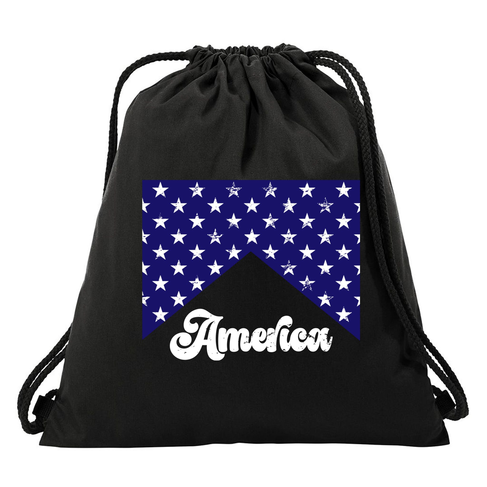 4th Of July Independence Day America Retro Pattern Drawstring Bag