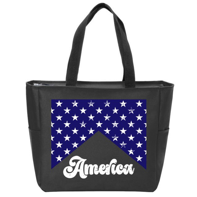 4th Of July Independence Day America Retro Pattern Zip Tote Bag